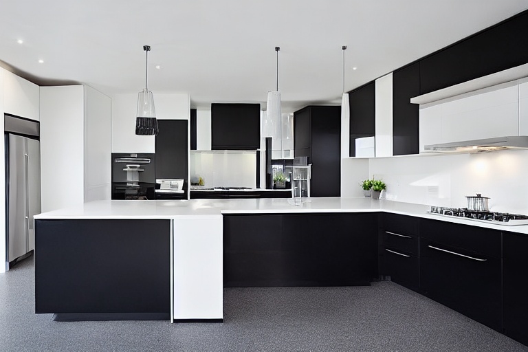 Intrahome Onyx Art 2 χρώμα Νησί Μαύρο & Λευκό Περίμετρος έπιπλα κουζίνας 10 Μέτρα συνολικα τρέχον μέτρα Intrahome-65651477