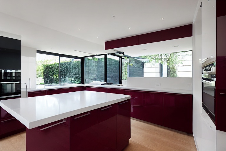 Intrahome Pearl Design 2 χρώμα Λακέ Μπορντό έπιπλα κουζίνας 10 Μέτρα συνολικα τρέχον μέτρα Intrahome-65651468