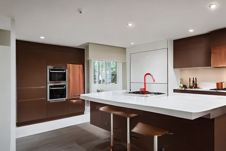 Intrahome Pearl Modern 2 χρώμα Βουρτσιστό Χάλκινο έπιπλα κουζίνας 10 Μέτρα συνολικα τρέχον μέτρα Intrahome-65651464