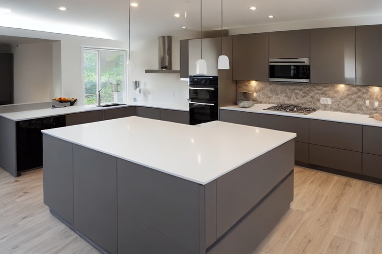Intrahome Pearl Lux 2 χρώμα Γκρι Ανοιχτό Πάνω & Δρυς Σκούρα Κάτω έπιπλα κουζίνας 10 Μέτρα συνολικα τρέχον μέτρα Intrahome-65651453