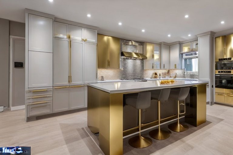 Intrahome Verona Style 3 χρώμα Βουρτσιστό Χρυσό έπιπλα κουζίνας 10 Μέτρα συνολικα τρέχον μέτρα Intrahome-65651449