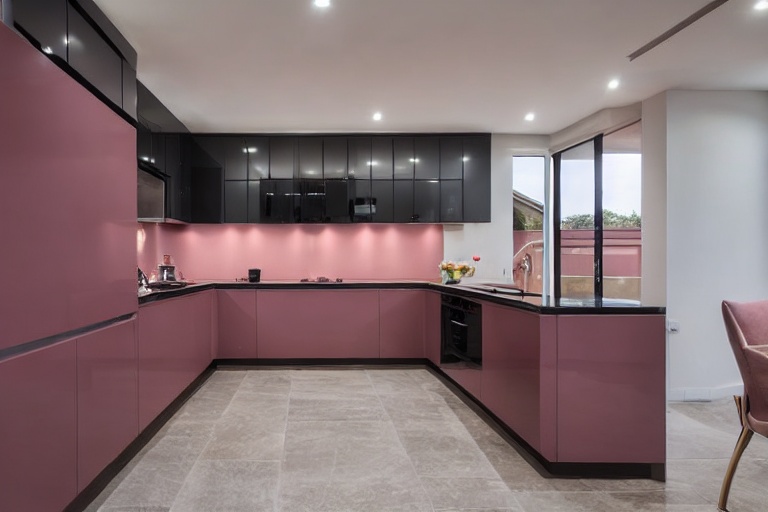 Intrahome Milano Elegance 3 χρώμα Λακέ Σκονισμένο Ροζ έπιπλα κουζίνας 10 Μέτρα συνολικα τρέχον μέτρα Intrahome-65651419