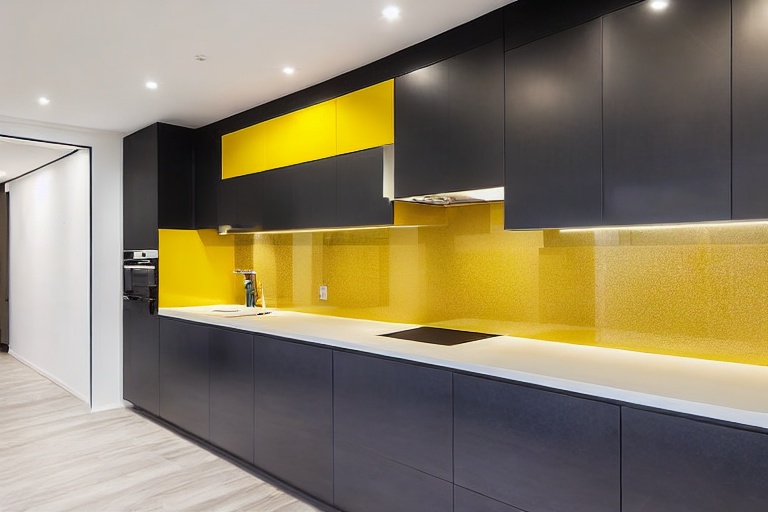 Intrahome Torino Lux 3 χρώμα Λακέ Μουσταρδί έπιπλα κουζίνας 10 Μέτρα συνολικα τρέχον μέτρα Intrahome-65651393
