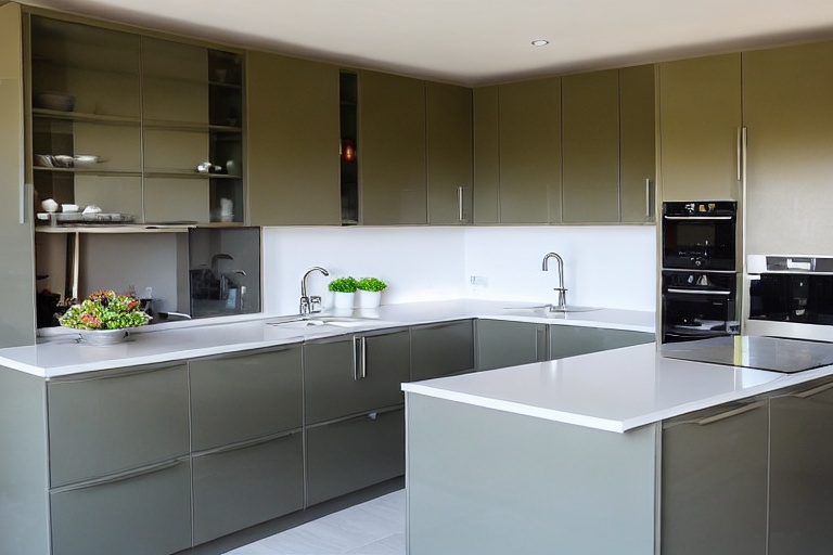 Intrahome Siena Design 3 χρώμα Λακέ Λαδί έπιπλα κουζίνας 10 Μέτρα συνολικα τρέχον μέτρα Intrahome-65651388