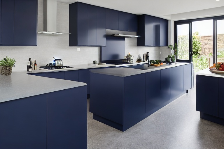 Intrahome Siena Home 3 χρώμα Λακέ Ναυτικό Μπλε έπιπλα κουζίνας 10 Μέτρα συνολικα τρέχον μέτρα Intrahome-65651387