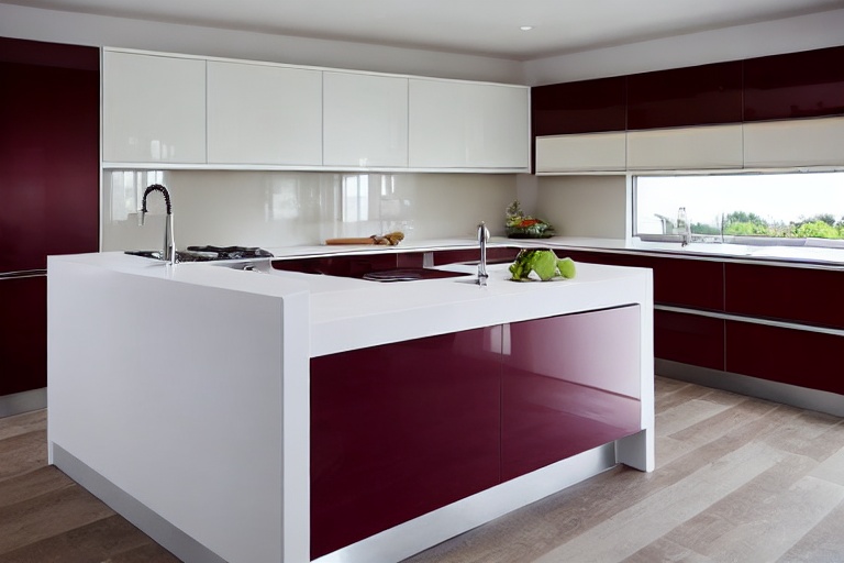 Intrahome Parma Plus 3 χρώμα Λακέ Μπορντό έπιπλα κουζίνας 10 Μέτρα συνολικα τρέχον μέτρα Intrahome-65651351