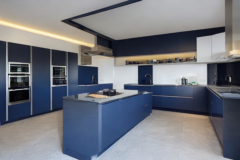 Intrahome Parma Signature 3 χρώμα Λακέ Ναυτικό Μπλε έπιπλα κουζίνας 10 Μέτρα συνολικα τρέχον μέτρα Intrahome-65651342