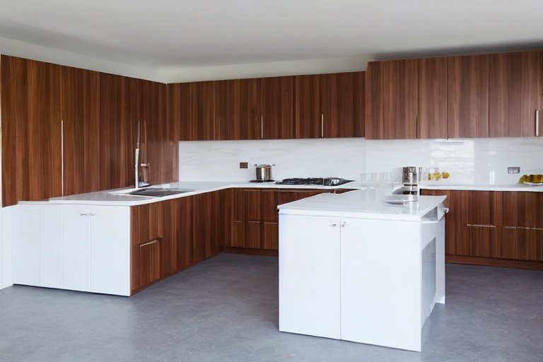 Intrahome Napoli Plus 3 χρώμα Λευκό Λακέ Πάνω & Καρυδιά Κάτω έπιπλα κουζίνας 10 Μέτρα συνολικα τρέχον μέτρα Intrahome-65651331