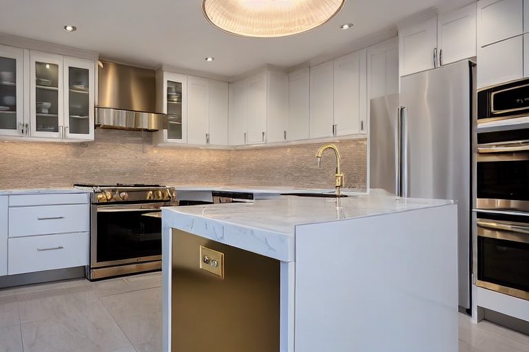Intrahome Napoli Style 3 χρώμα Γυαλιστερό Χρυσό έπιπλα κουζίνας 10 Μέτρα συνολικα τρέχον μέτρα Intrahome-65651329