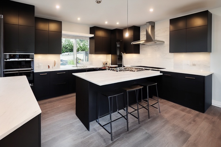 Intrahome Napoli Concept 3 χρώμα Μαύρο Ματ Πάνω & Δρυς Κάτω έπιπλα κουζίνας 10 Μέτρα συνολικα τρέχον μέτρα Intrahome-65651321