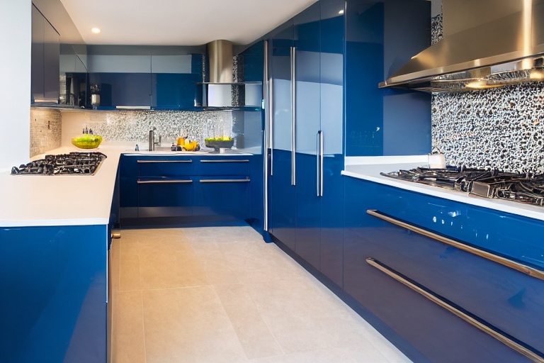 Intrahome Aurora Home 3 χρώμα Λακέ Πετρόλ έπιπλα κουζίνας 10 Μέτρα συνολικα τρέχον μέτρα Intrahome-65651287