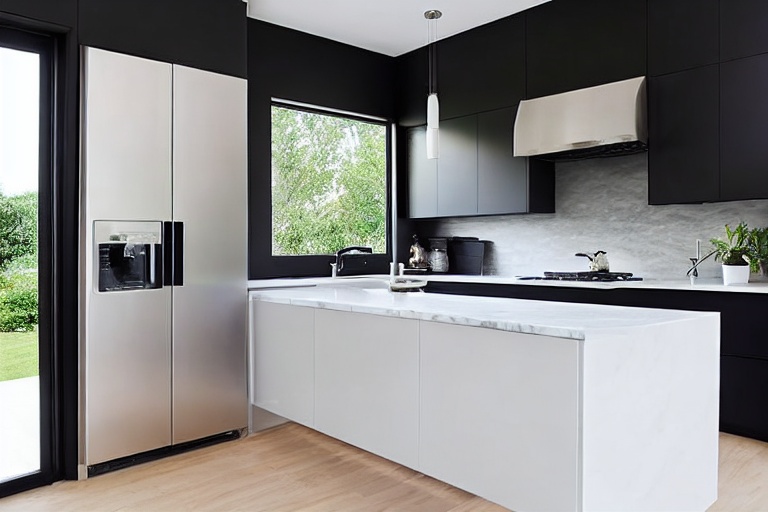 Intrahome Aurora Modern 3 χρώμα Μαύρο Μεταλλικό Ματ έπιπλα κουζίνας 10 Μέτρα συνολικα τρέχον μέτρα Intrahome-65651284