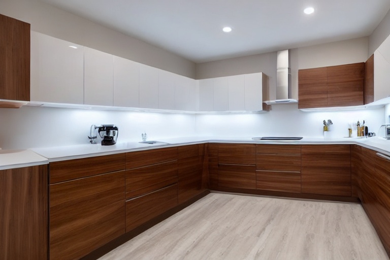 Intrahome Luna Living 3 χρώμα Λευκό Λακέ Πάνω & Καρυδιά Κάτω έπιπλα κουζίνας 10 Μέτρα συνολικα τρέχον μέτρα Intrahome-65651266