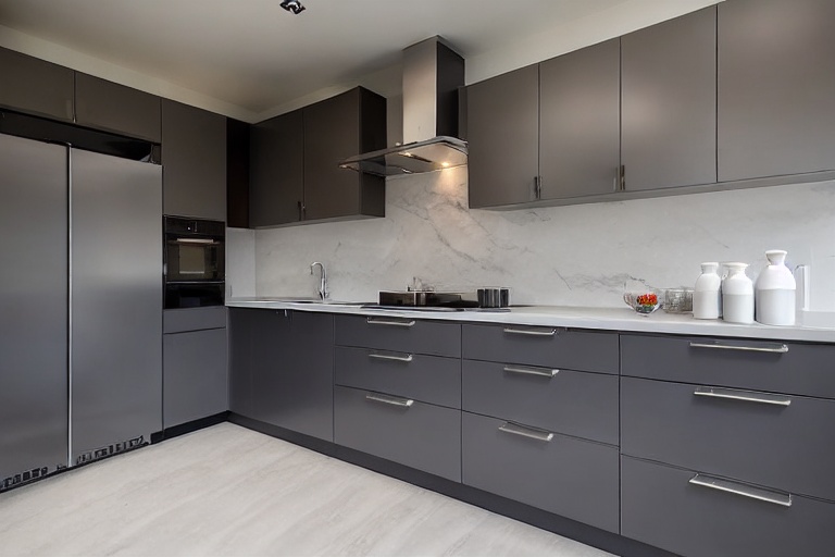 Intrahome Luna Elegance 3 χρώμα Γκρι Μεταλλικό έπιπλα κουζίνας 10 Μέτρα συνολικα τρέχον μέτρα Intrahome-65651259