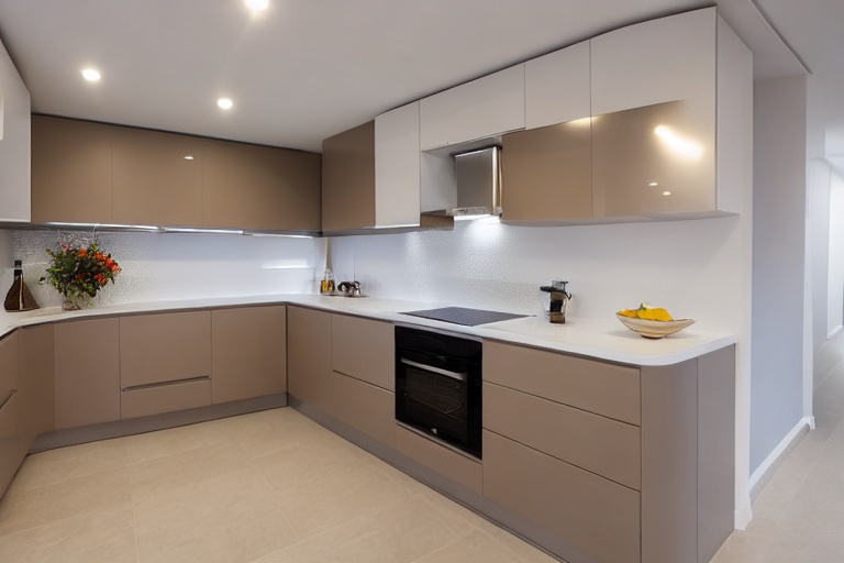 Intrahome Aria Style 3 χρώμα Λακέ Μπεζ Ανοιχτό έπιπλα κουζίνας 10 Μέτρα συνολικα τρέχον μέτρα Intrahome-65651229