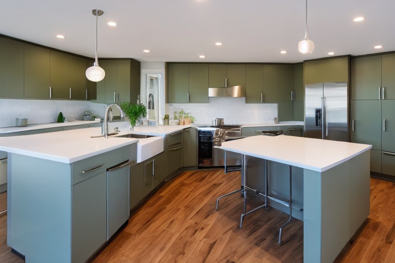 Intrahome Aria Design 3 χρώμα Σάλβια Πάνω & Δρυς Κάτω έπιπλα κουζίνας 10 Μέτρα συνολικα τρέχον μέτρα Intrahome-65651228