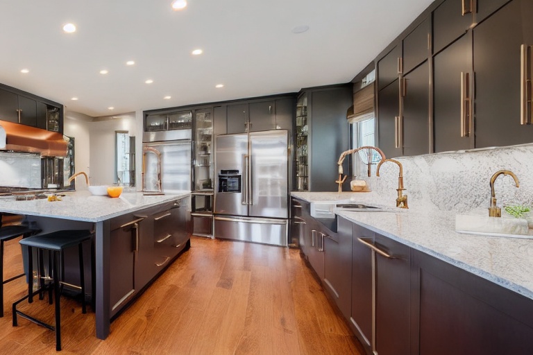 Intrahome Aria Modern 3 χρώμα Βουρτσιστό Χάλκινο έπιπλα κουζίνας 10 Μέτρα συνολικα τρέχον μέτρα Intrahome-65651224