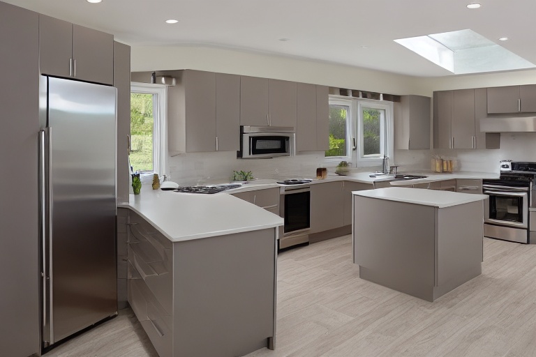 Intrahome Urban Living 3 χρώμα Γκρι Ανοιχτό Πάνω & Δρυς Σκούρα Κάτω έπιπλα κουζίνας 10 Μέτρα συνολικα τρέχον μέτρα Intrahome-65651166