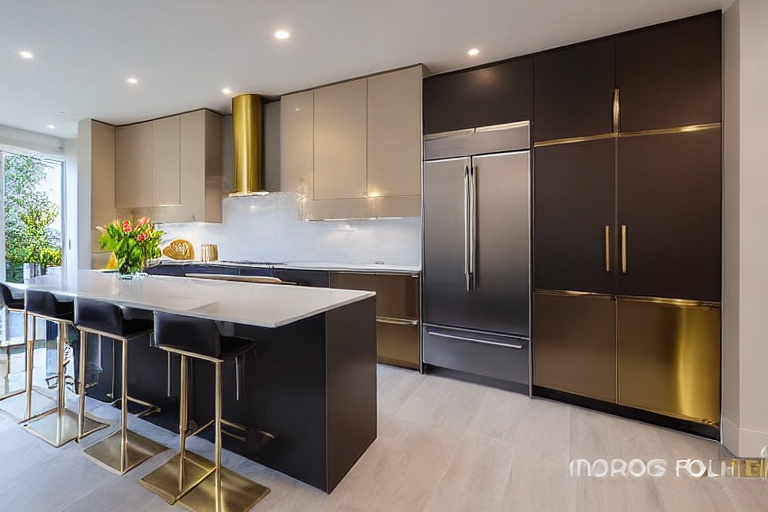 Intrahome Loft Signature 3 χρώμα Βουρτσιστός Ορείχαλκος έπιπλα κουζίνας 10 Μέτρα συνολικα τρέχον μέτρα Intrahome-65651142