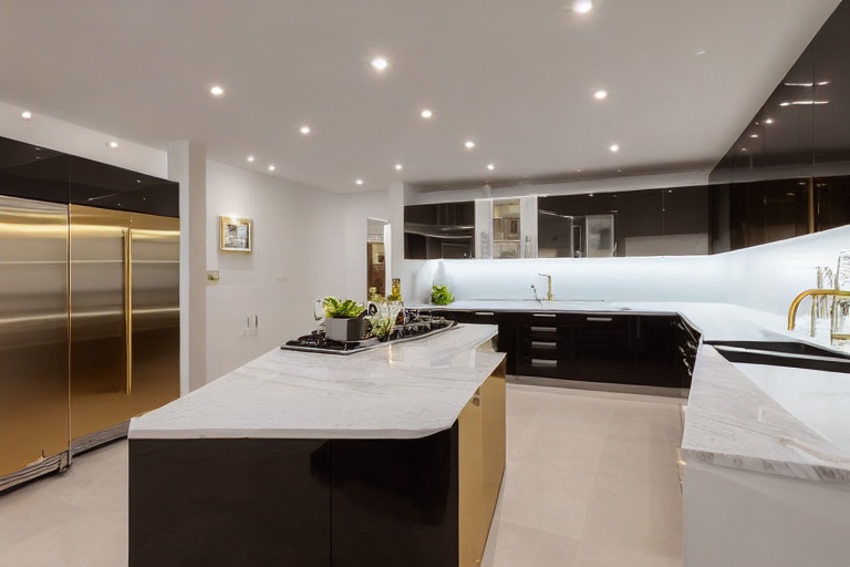 Intrahome Nordic Living 3 χρώμα Γυαλιστερό Χρυσό έπιπλα κουζίνας 10 Μέτρα συνολικα τρέχον μέτρα Intrahome-65651126