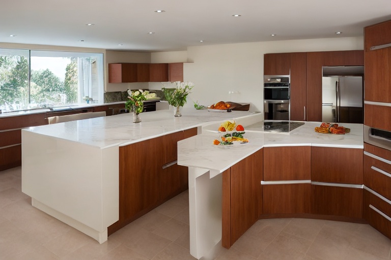 Intrahome Bianca Style 3 χρώμα Κρεμ Πάνω & Ξύλο Κάτω έπιπλα κουζίνας 10 Μέτρα συνολικα τρέχον μέτρα Intrahome-65651069