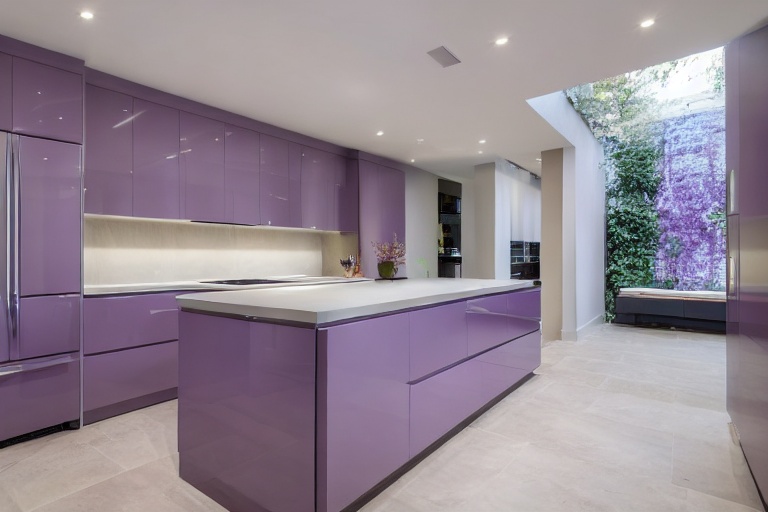 Intrahome Bianca Design 3 χρώμα Λακέ Λεβάντα έπιπλα κουζίνας 10 Μέτρα συνολικα τρέχον μέτρα Intrahome-65651068
