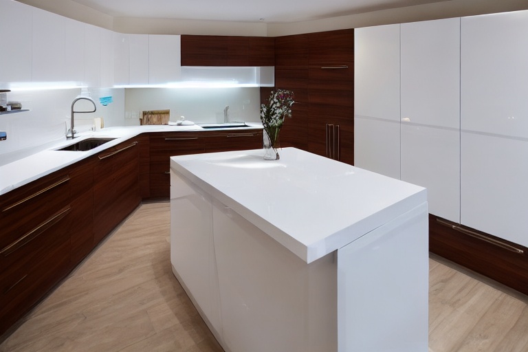 Intrahome Bianca Modern 3 χρώμα Λευκό Λακέ Πάνω & Καρυδιά Κάτω έπιπλα κουζίνας 10 Μέτρα συνολικα τρέχον μέτρα Intrahome-65651064