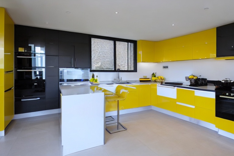 Intrahome Bianca Select 3 χρώμα Λακέ Μουσταρδί έπιπλα κουζίνας 10 Μέτρα συνολικα τρέχον μέτρα Intrahome-65651063