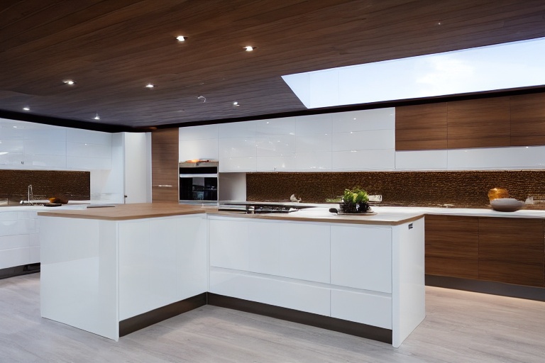 Intrahome Riviera Elegance 3 χρώμα Λευκό Λακέ Πάνω & Δρυς Κάτω έπιπλα κουζίνας 10 Μέτρα συνολικα τρέχον μέτρα Intrahome-65651019