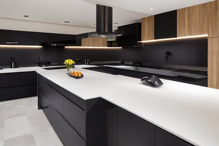 Intrahome Riviera Lux 3 χρώμα Μαύρο Ματ Πάνω & Δρυς Κάτω έπιπλα κουζίνας 10 Μέτρα συνολικα τρέχον μέτρα Intrahome-65651013