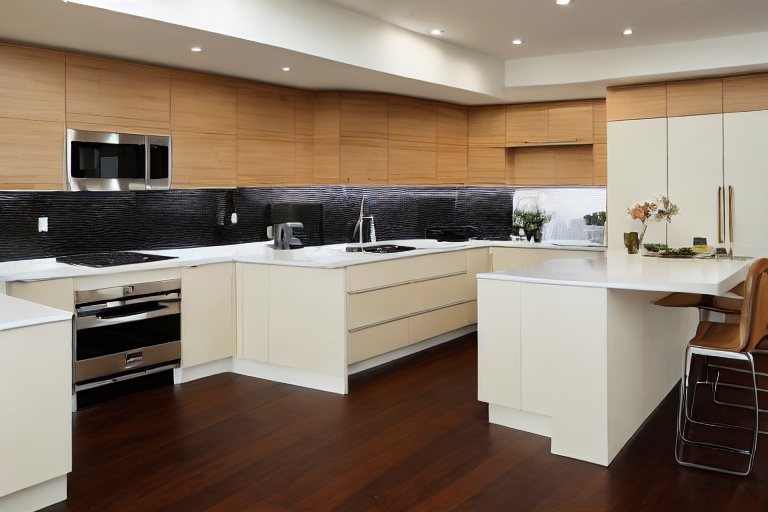 Intrahome Toscana Plus 3 χρώμα Κρεμ Πάνω & Ξύλο Κάτω έπιπλα κουζίνας 10 Μέτρα συνολικα τρέχον μέτρα Intrahome-65651011