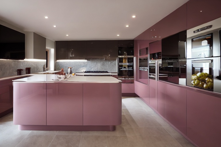 Intrahome Valencia Living 3 χρώμα Λακέ Σκονισμένο Ροζ έπιπλα κουζίνας 10 Μέτρα συνολικα τρέχον μέτρα Intrahome-65650986