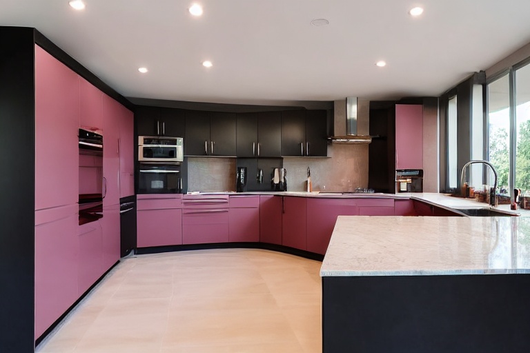 Intrahome Monaco Living 3 χρώμα Λακέ Σκονισμένο Ροζ έπιπλα κουζίνας 10 Μέτρα συνολικα τρέχον μέτρα Intrahome-65650966