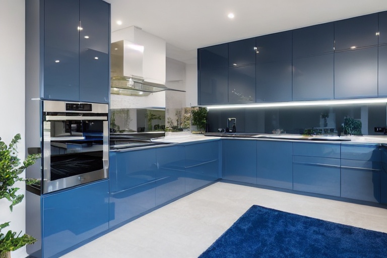 Intrahome Monaco Classic 3 χρώμα Λακέ Πετρόλ έπιπλα κουζίνας 10 Μέτρα συνολικα τρέχον μέτρα Intrahome-65650965