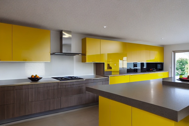 Intrahome Monaco Concept 3 χρώμα Λακέ Μουσταρδί έπιπλα κουζίνας 10 Μέτρα συνολικα τρέχον μέτρα Intrahome-65650961
