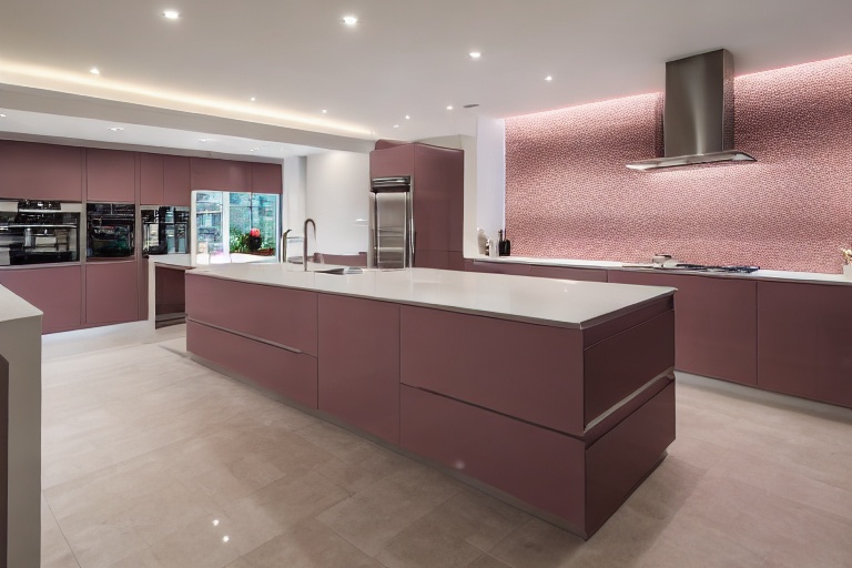 Intrahome Olympia Home 3 χρώμα Λακέ Σκονισμένο Ροζ έπιπλα κουζίνας 10 Μέτρα συνολικα τρέχον μέτρα Intrahome-65650907