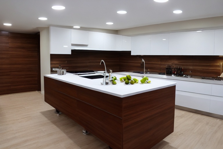Intrahome Olympia Lux 3 χρώμα Λευκό Λακέ Πάνω & Καρυδιά Κάτω έπιπλα κουζίνας 10 Μέτρα συνολικα τρέχον μέτρα Intrahome-65650893