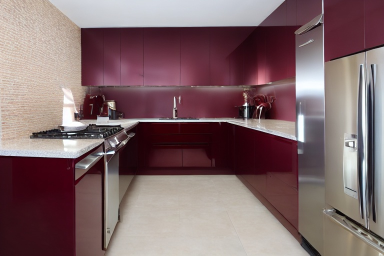 Intrahome Estia Signature 3 χρώμα Λακέ Μπορντό έπιπλα κουζίνας 10 Μέτρα συνολικα τρέχον μέτρα Intrahome-65650862