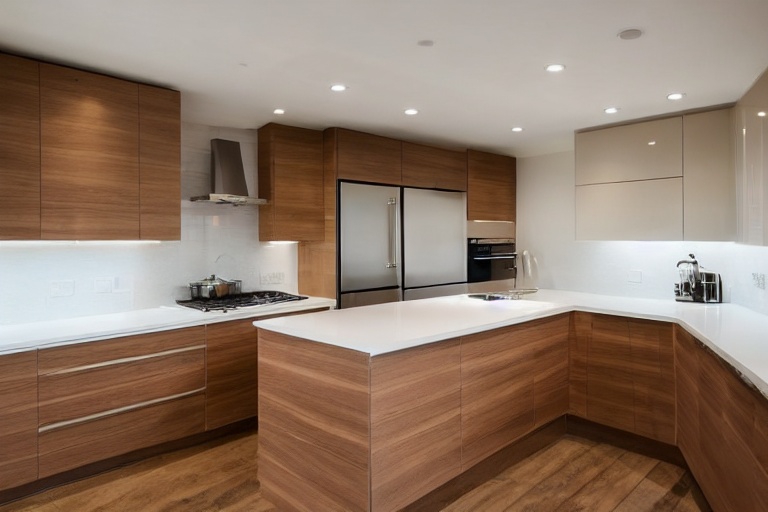 Intrahome Estia Lux 3 χρώμα Κρεμ Πάνω & Ξύλο Κάτω έπιπλα κουζίνας 10 Μέτρα συνολικα τρέχον μέτρα Intrahome-65650853