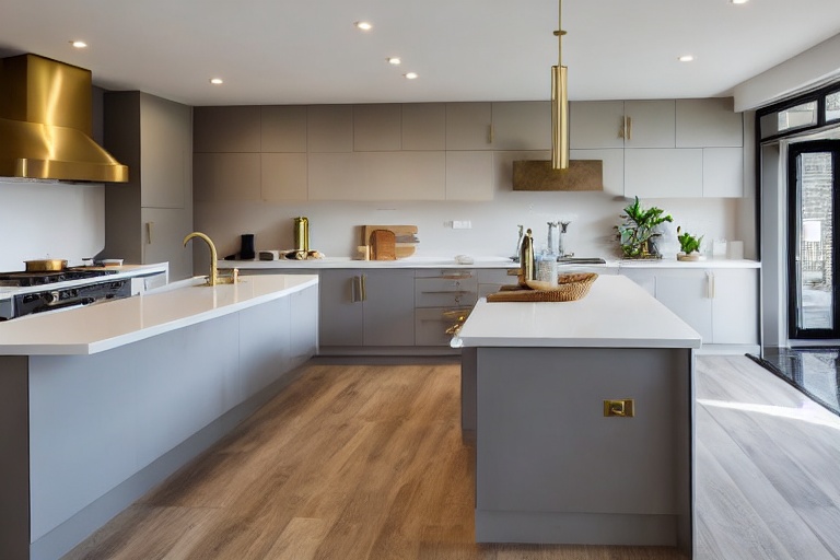 Intrahome Nefeli Signature 3 χρώμα Βουρτσιστός Ορείχαλκος έπιπλα κουζίνας 10 Μέτρα συνολικα τρέχον μέτρα Intrahome-65650842