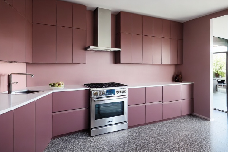 Intrahome Alkyoni Style 3 χρώμα Λακέ Σκονισμένο Ροζ έπιπλα κουζίνας 10 Μέτρα συνολικα τρέχον μέτρα Intrahome-65650829