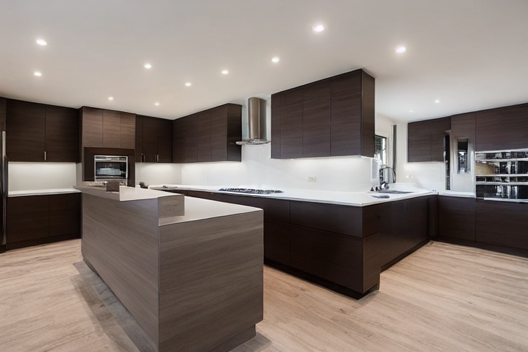 Intrahome Alkyoni Modern 3 χρώμα Νησί Καρυδιά & Γκρι Περίμετρος έπιπλα κουζίνας 10 Μέτρα συνολικα τρέχον μέτρα Intrahome-65650824