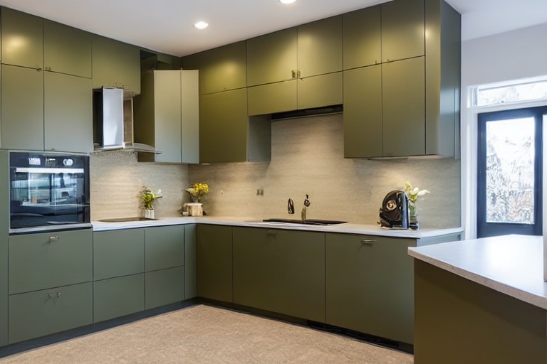 Intrahome Delphi Living 3 χρώμα Λακέ Λαδί έπιπλα κουζίνας 10 Μέτρα συνολικα τρέχον μέτρα Intrahome-65650766