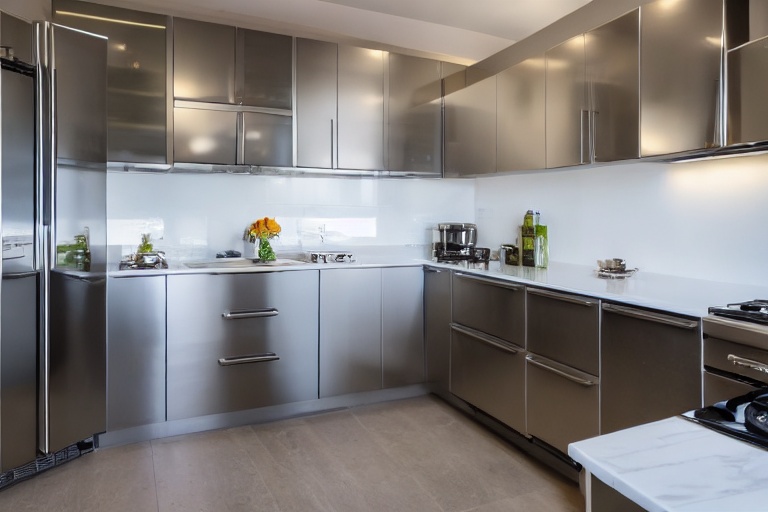 Intrahome Mykonos Signature 3 χρώμα Γυαλιστερό Ανοξείδωτο έπιπλα κουζίνας 10 Μέτρα συνολικα τρέχον μέτρα Intrahome-65650742