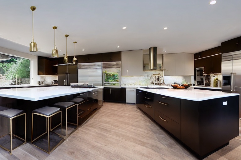 Intrahome Kyma Design 3 χρώμα Ορείχαλκος & Λευκό Λακέ έπιπλα κουζίνας 10 Μέτρα συνολικα τρέχον μέτρα Intrahome-65650708