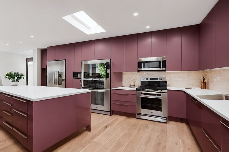 Intrahome Kyma Lux 3 χρώμα Λακέ Σκονισμένο Ροζ έπιπλα κουζίνας 10 Μέτρα συνολικα τρέχον μέτρα Intrahome-65650693