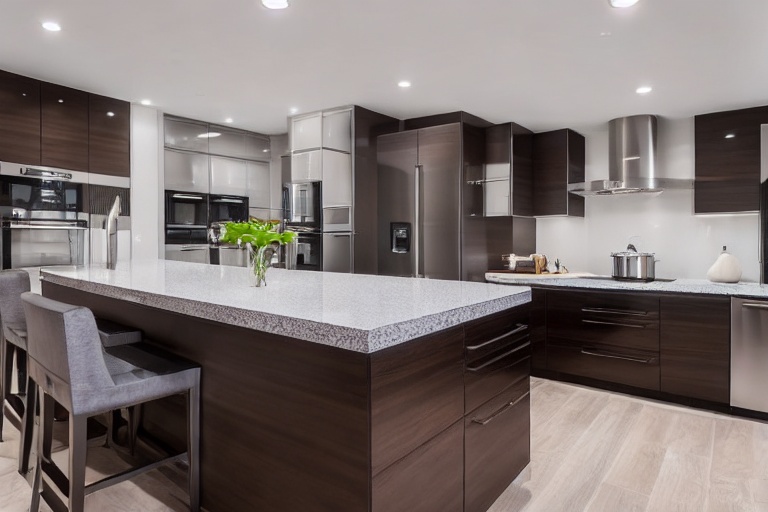 Intrahome Linea Style 3 χρώμα Νησί Καρυδιά & Γκρι Περίμετρος έπιπλα κουζίνας 10 Μέτρα συνολικα τρέχον μέτρα Intrahome-65650669