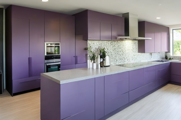 Intrahome Linea Living 3 χρώμα Λακέ Λεβάντα έπιπλα κουζίνας 10 Μέτρα συνολικα τρέχον μέτρα Intrahome-65650666