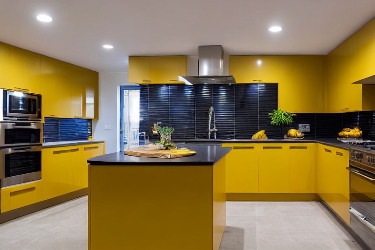 Intrahome Linea Select 3 χρώμα Λακέ Μουσταρδί έπιπλα κουζίνας 10 Μέτρα συνολικα τρέχον μέτρα Intrahome-65650663