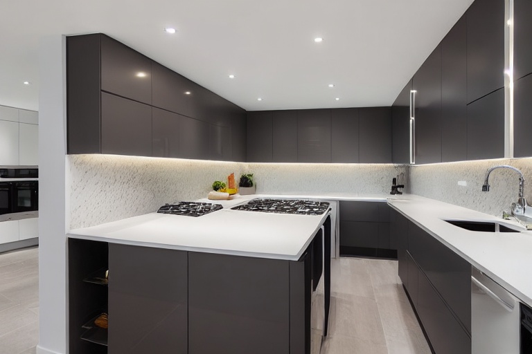Intrahome Linea Elegance 3 χρώμα Λευκό Ματ Πάνω & Ανθρακί Κάτω έπιπλα κουζίνας 10 Μέτρα συνολικα τρέχον μέτρα Intrahome-65650659